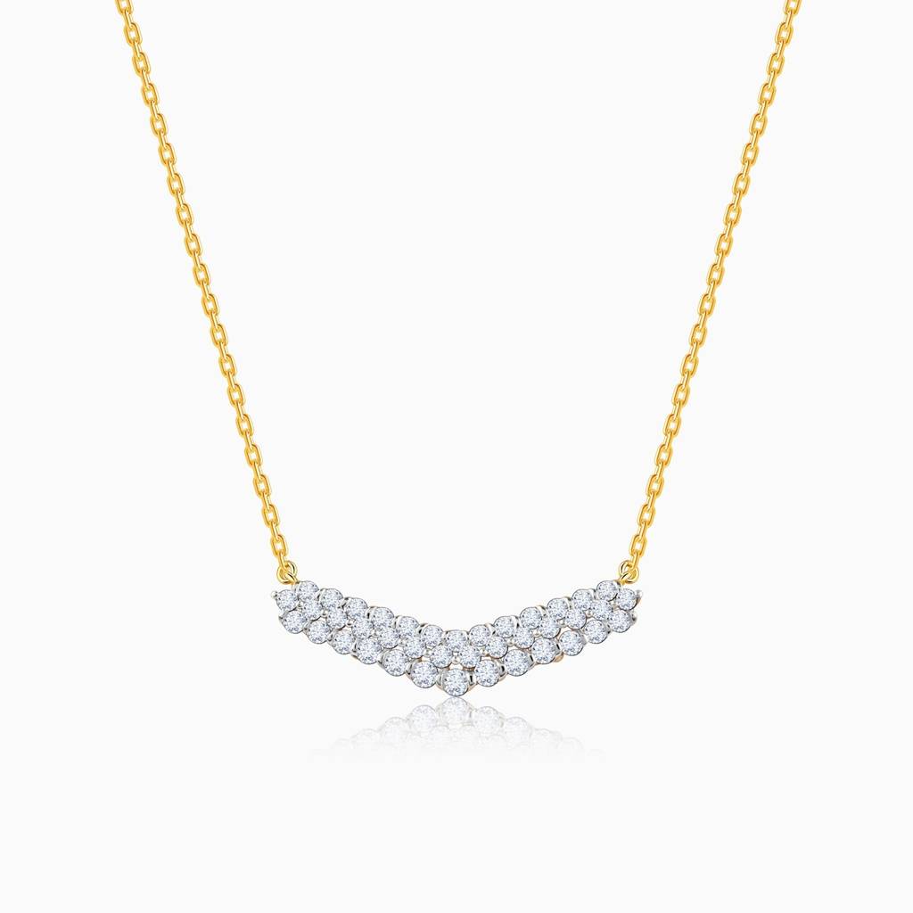 18K Gold Elegant Vivara Diamond Necklace : GDLNE089