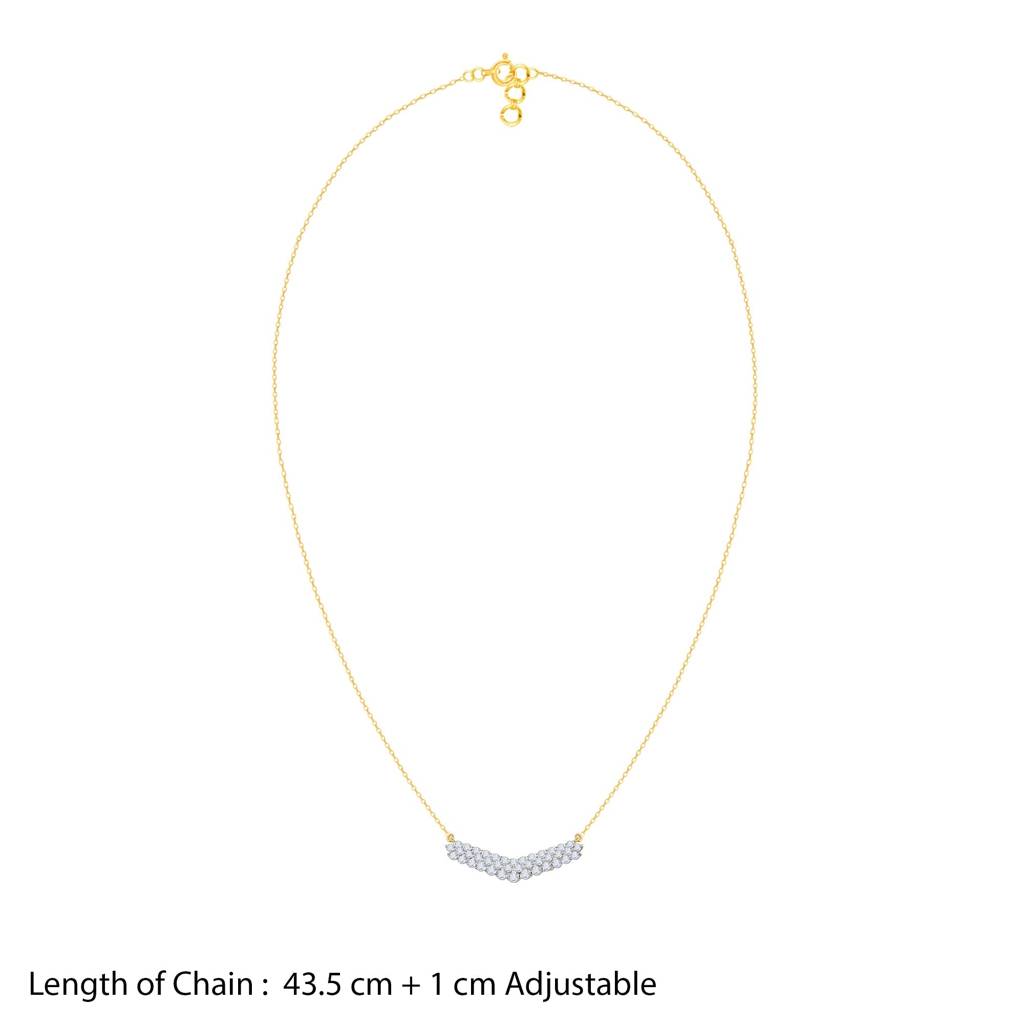 18K Gold Elegant Vivara Diamond Necklace : GDLNE089