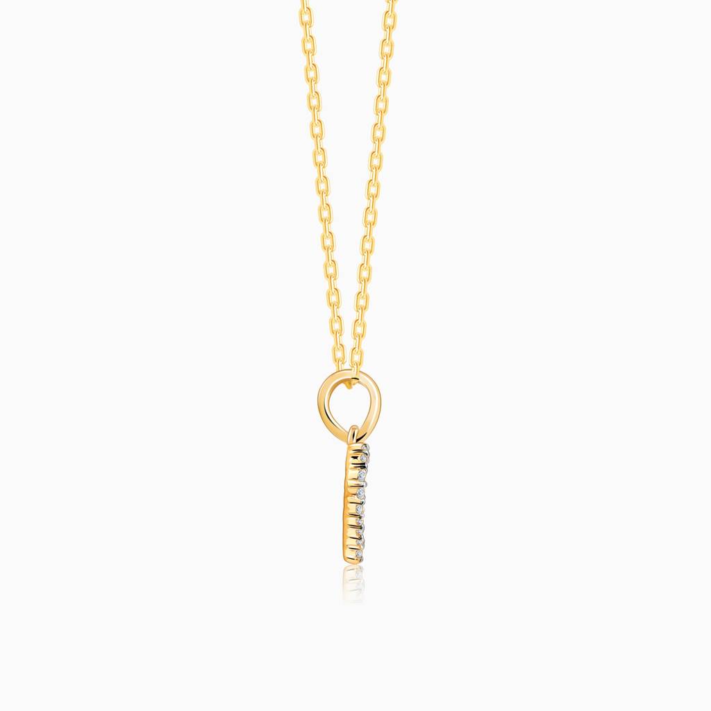 18K Gold Heartful Diamond Pendant : GDLNE08