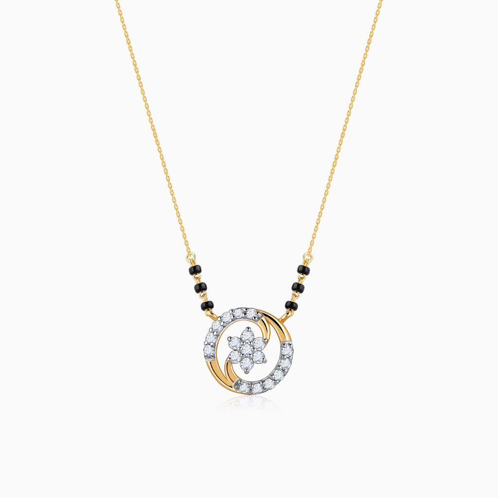 18K Gold Sanya Diamond Mangalsutra : GDLNE092
