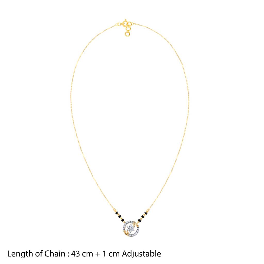 18K Gold Sanya Diamond Mangalsutra : GDLNE092