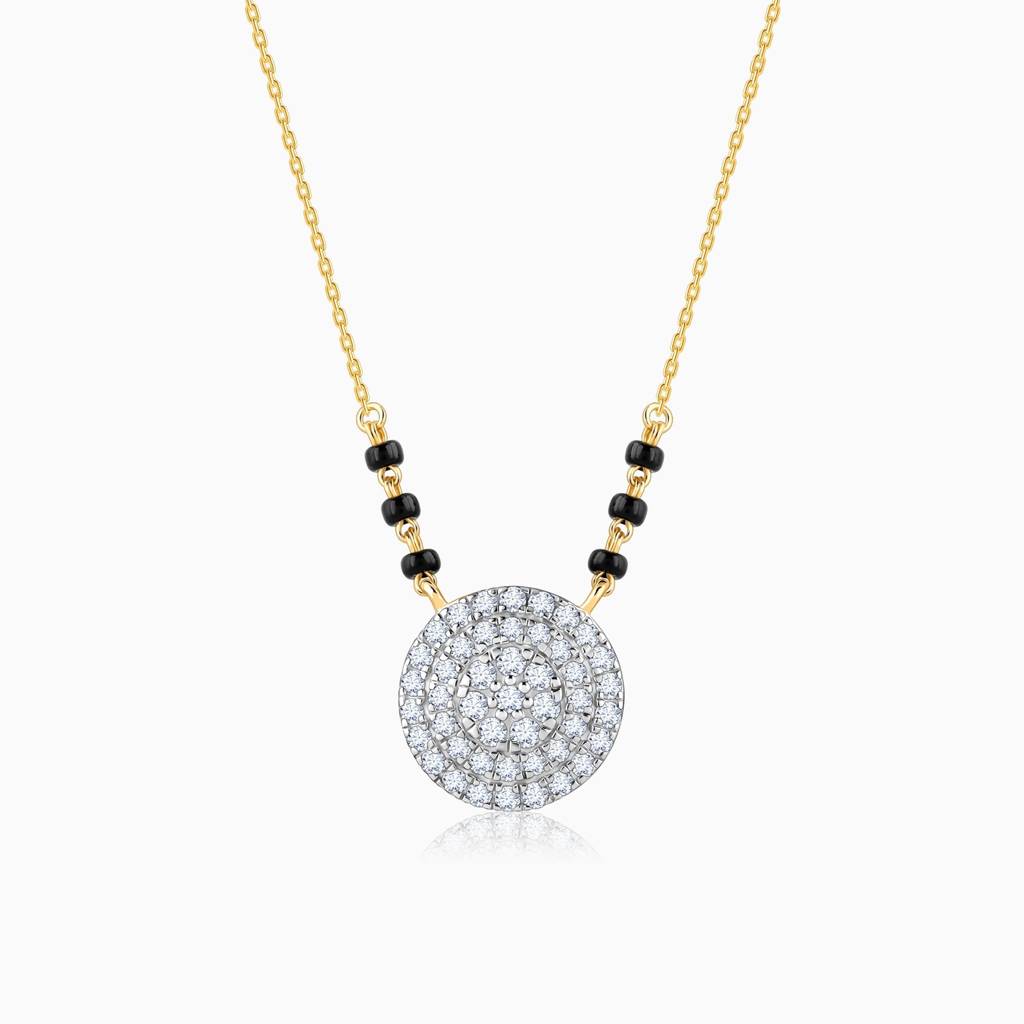 14K Gold Megha Diamond Mangalsutra : GDLNE094