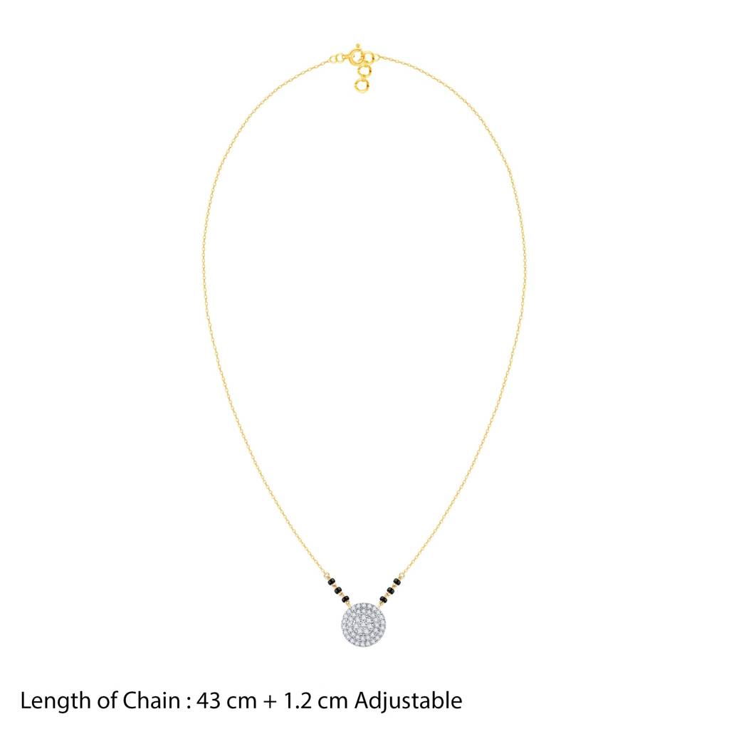 14K Gold Megha Diamond Mangalsutra : GDLNE094