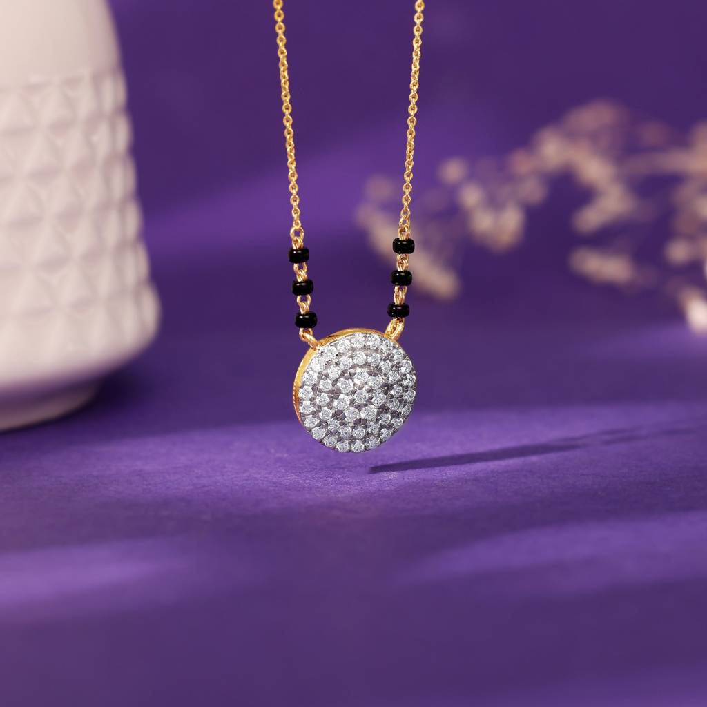 14K Gold Megha Diamond Mangalsutra : GDLNE094