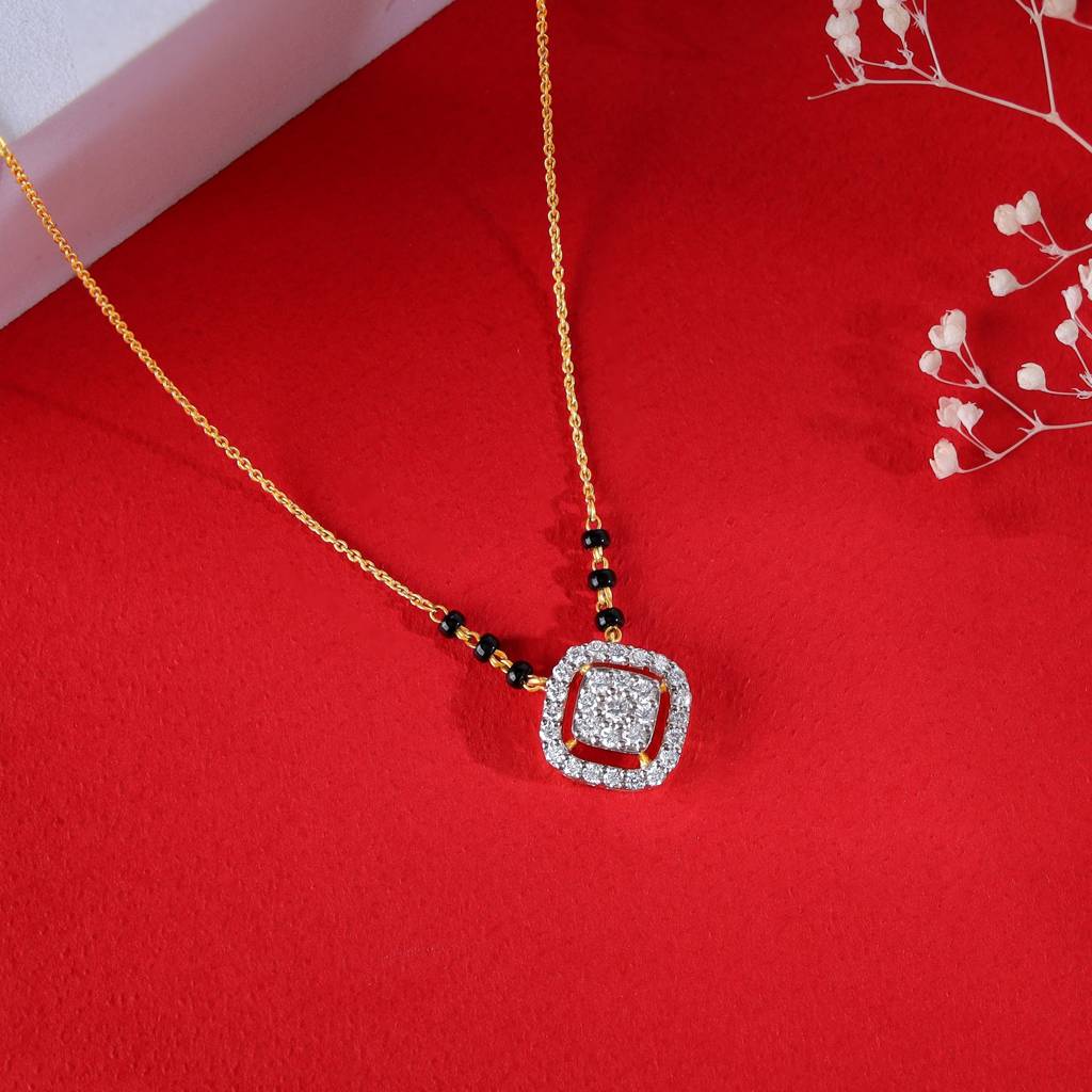 14K Gold Sushma Diamond Mangalsutra : GDLNE097