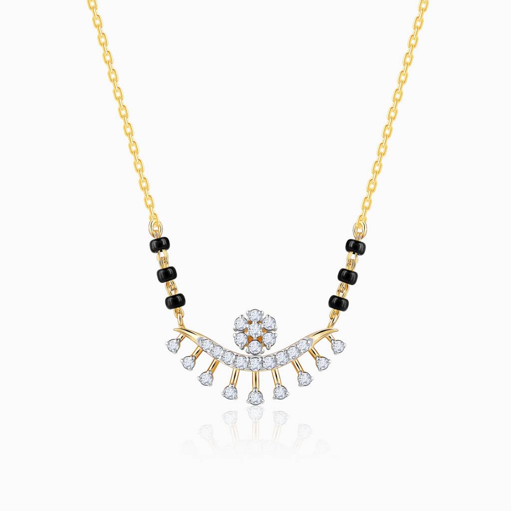 18K Gold Sunidhi Diamond Mangalsutra : GDLNE098