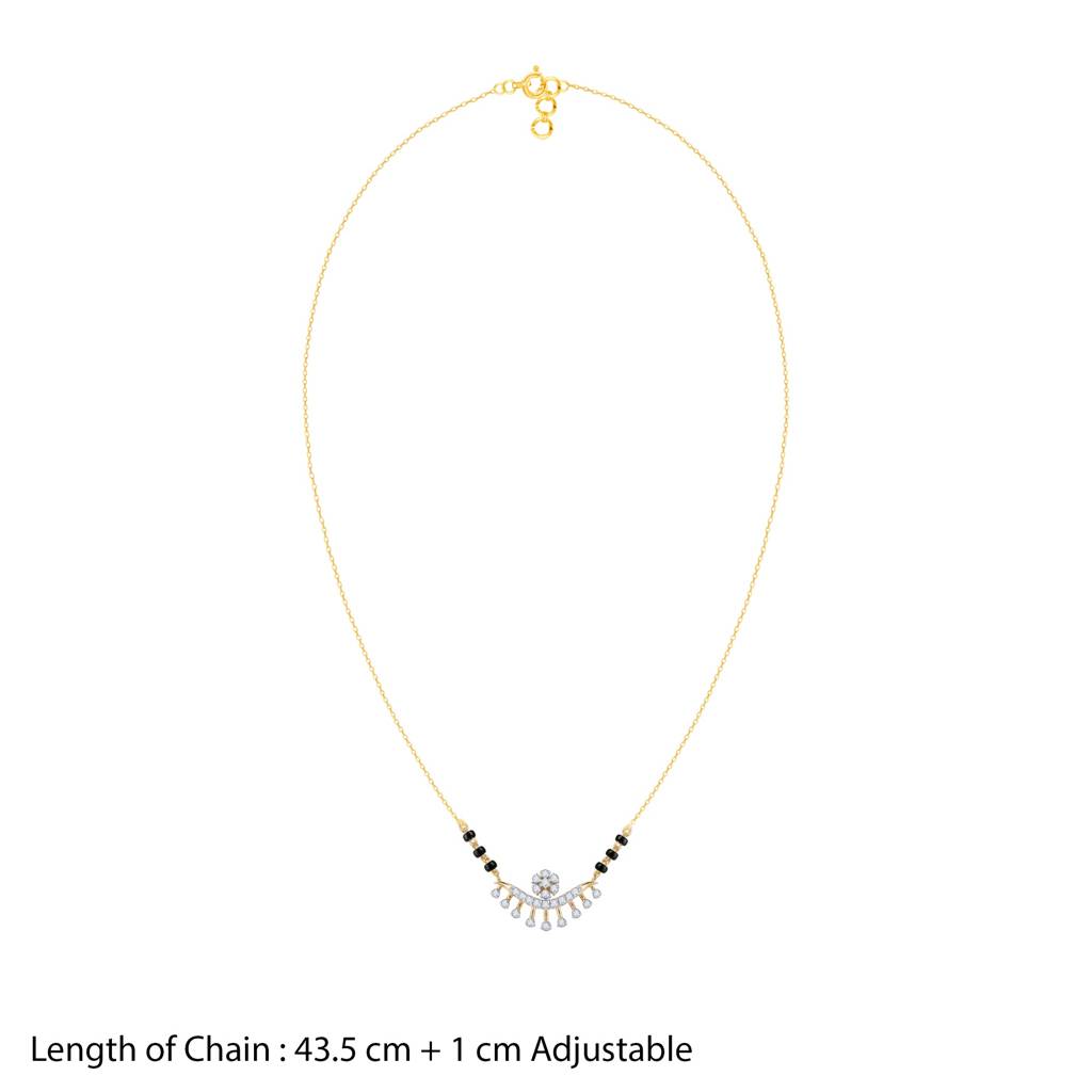 18K Gold Sunidhi Diamond Mangalsutra : GDLNE098
