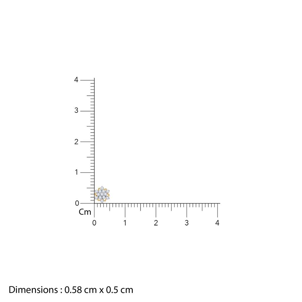 Gold Petalia Diamond Nose Pin : GDLNP0102