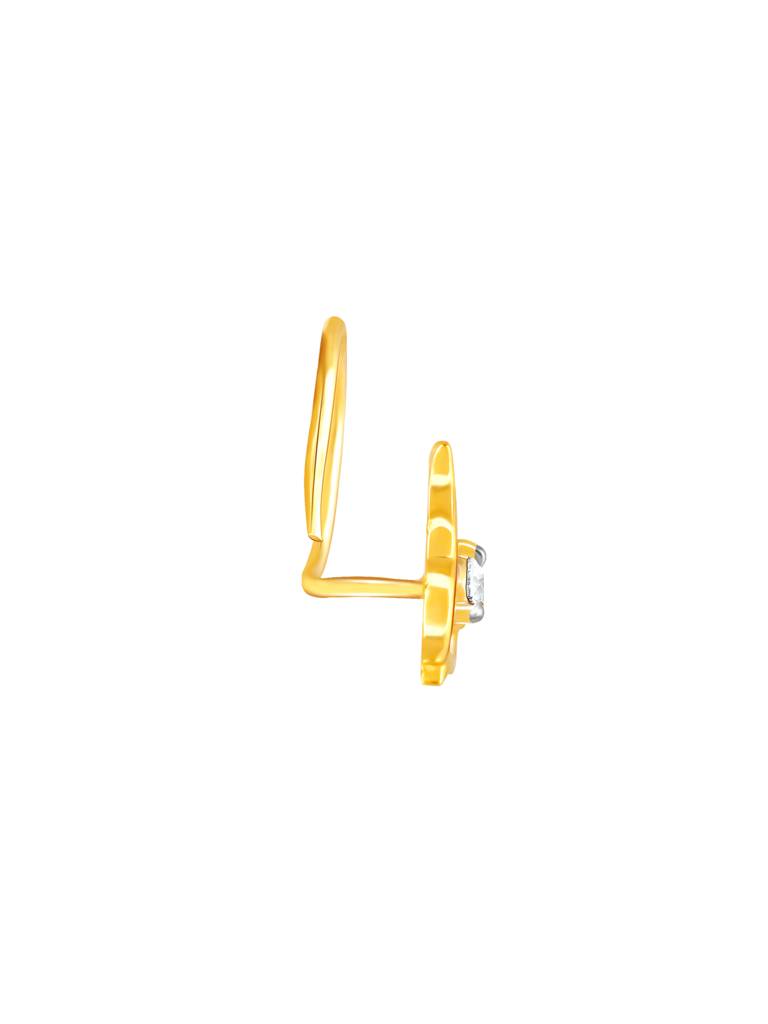 Giva 18K Yellow Gold Sweet Blossom Diamond Nose Pin : GDLNP021