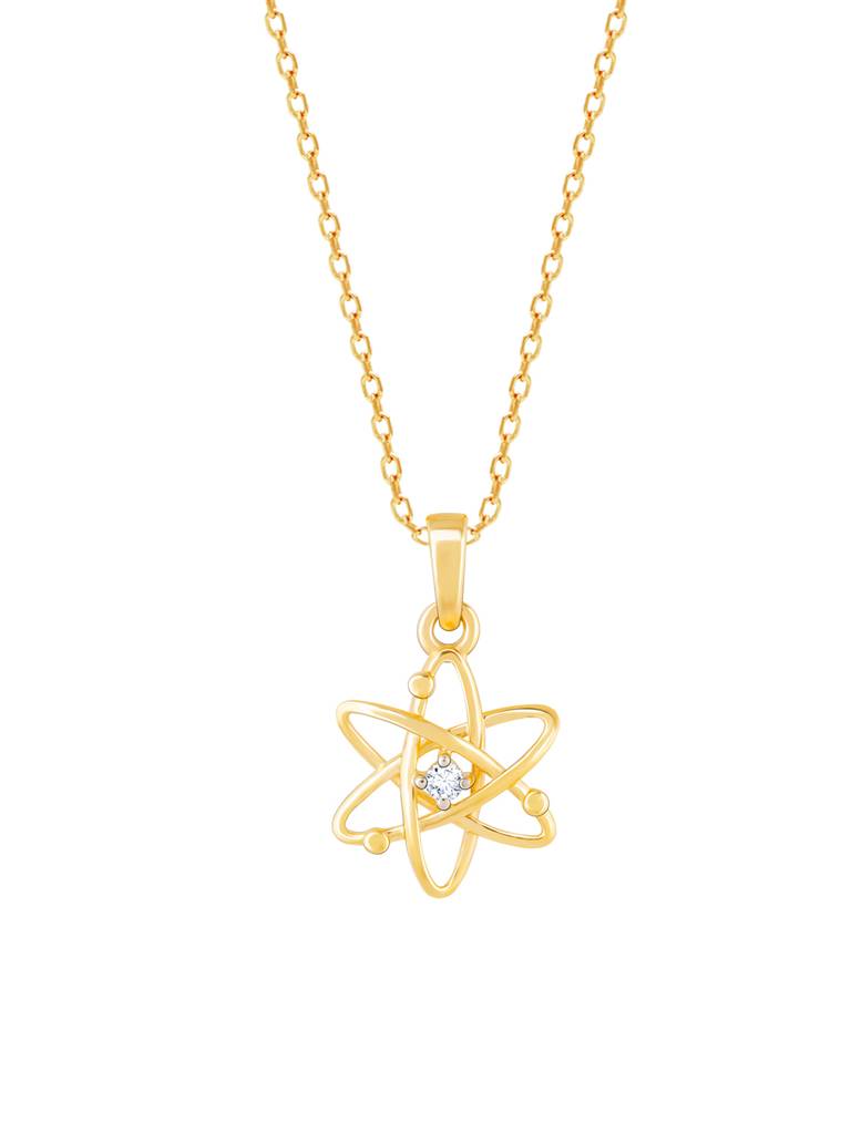 Giva 14K Yellow Gold Celestial Splendour Diamond Pendant Without Chain Gifts For Women & Girls : GDLPD010