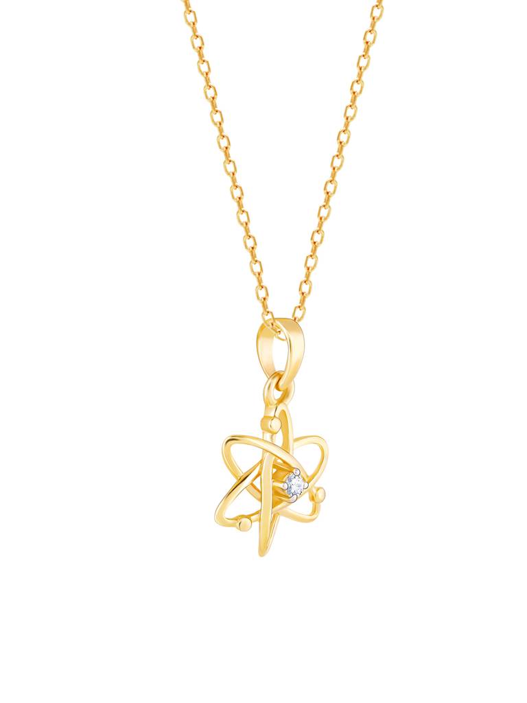 Giva 14K Yellow Gold Celestial Splendour Diamond Pendant Without Chain Gifts For Women & Girls : GDLPD010