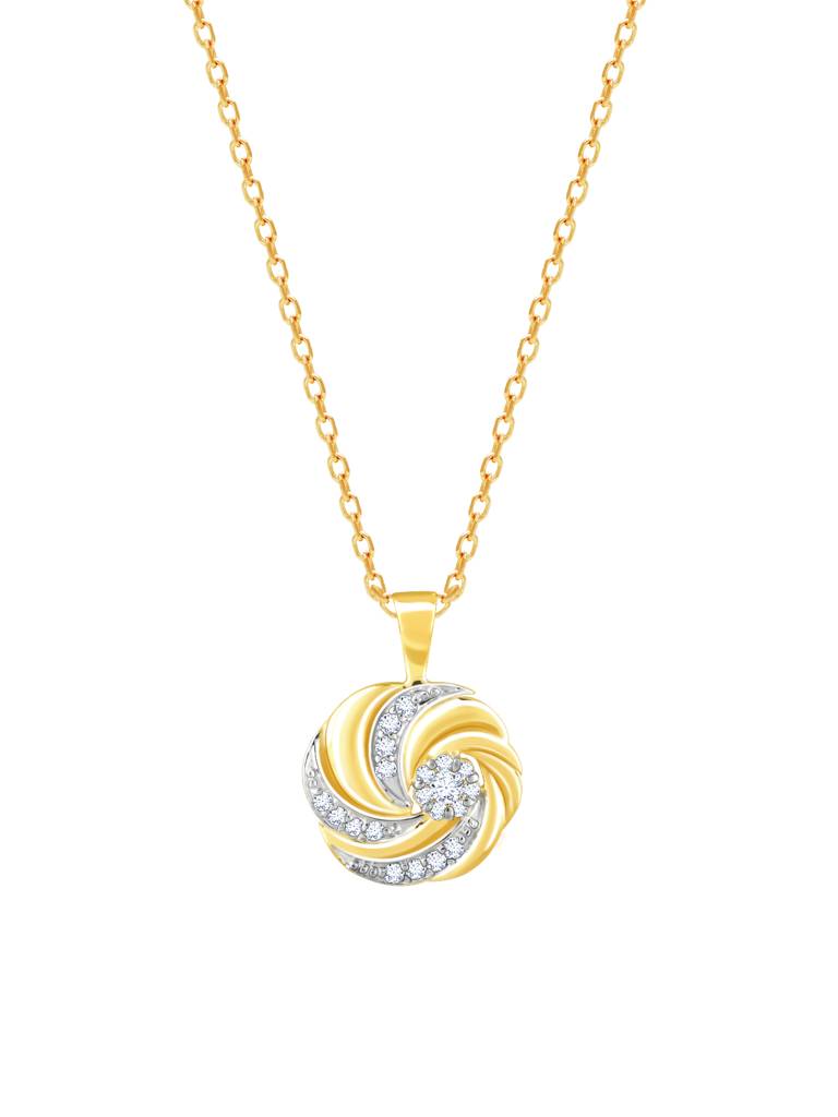 Giva 14K Yellow Gold Joyful Bloom Diamond Pendant  Without Chain : GDLPD0110