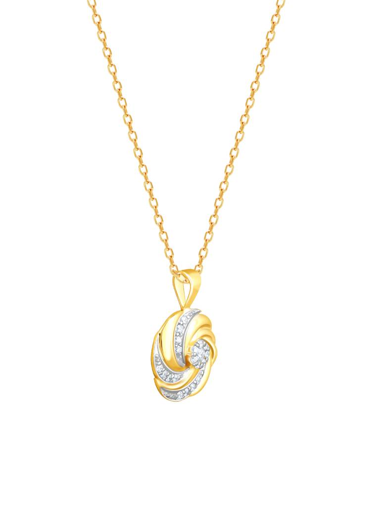 Giva 14K Yellow Gold Joyful Bloom Diamond Pendant  Without Chain : GDLPD0110