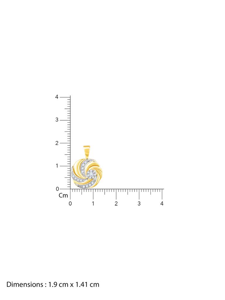 Giva 14K Yellow Gold Joyful Bloom Diamond Pendant  Without Chain : GDLPD0110