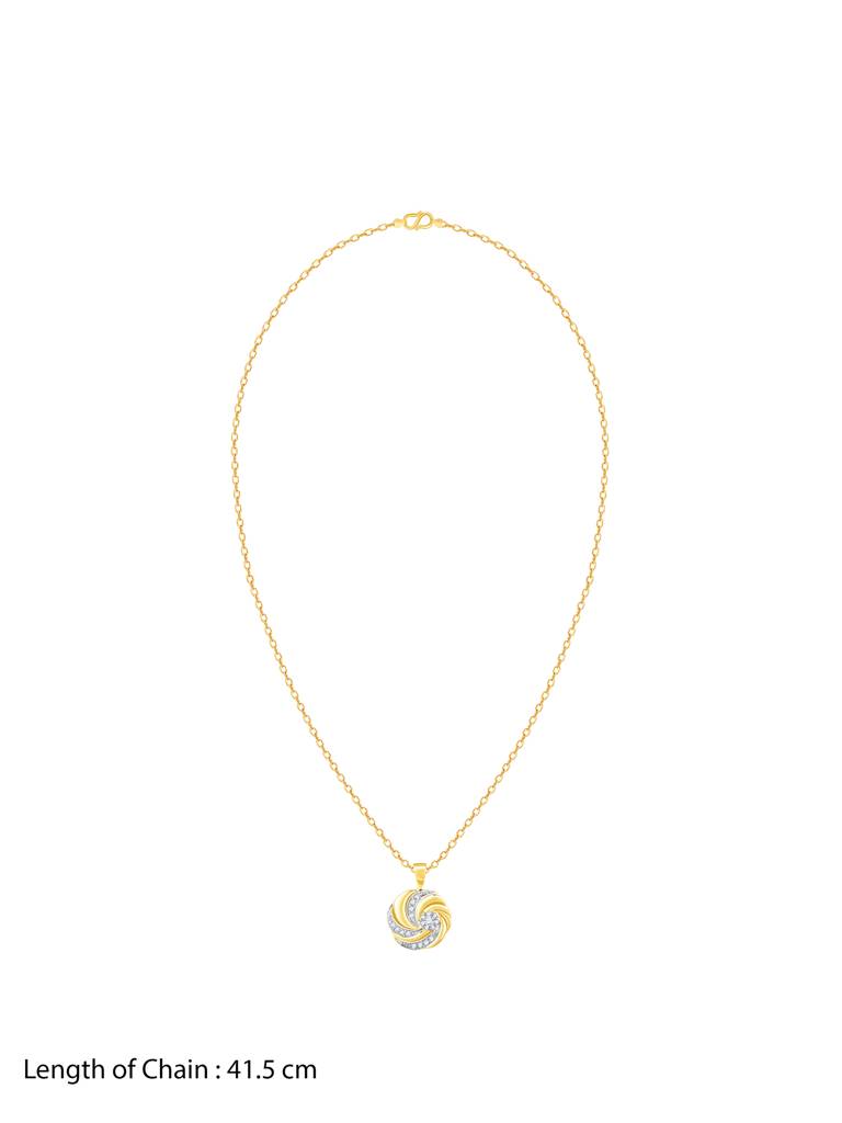 Giva 14K Yellow Gold Joyful Bloom Diamond Pendant  Without Chain : GDLPD0110