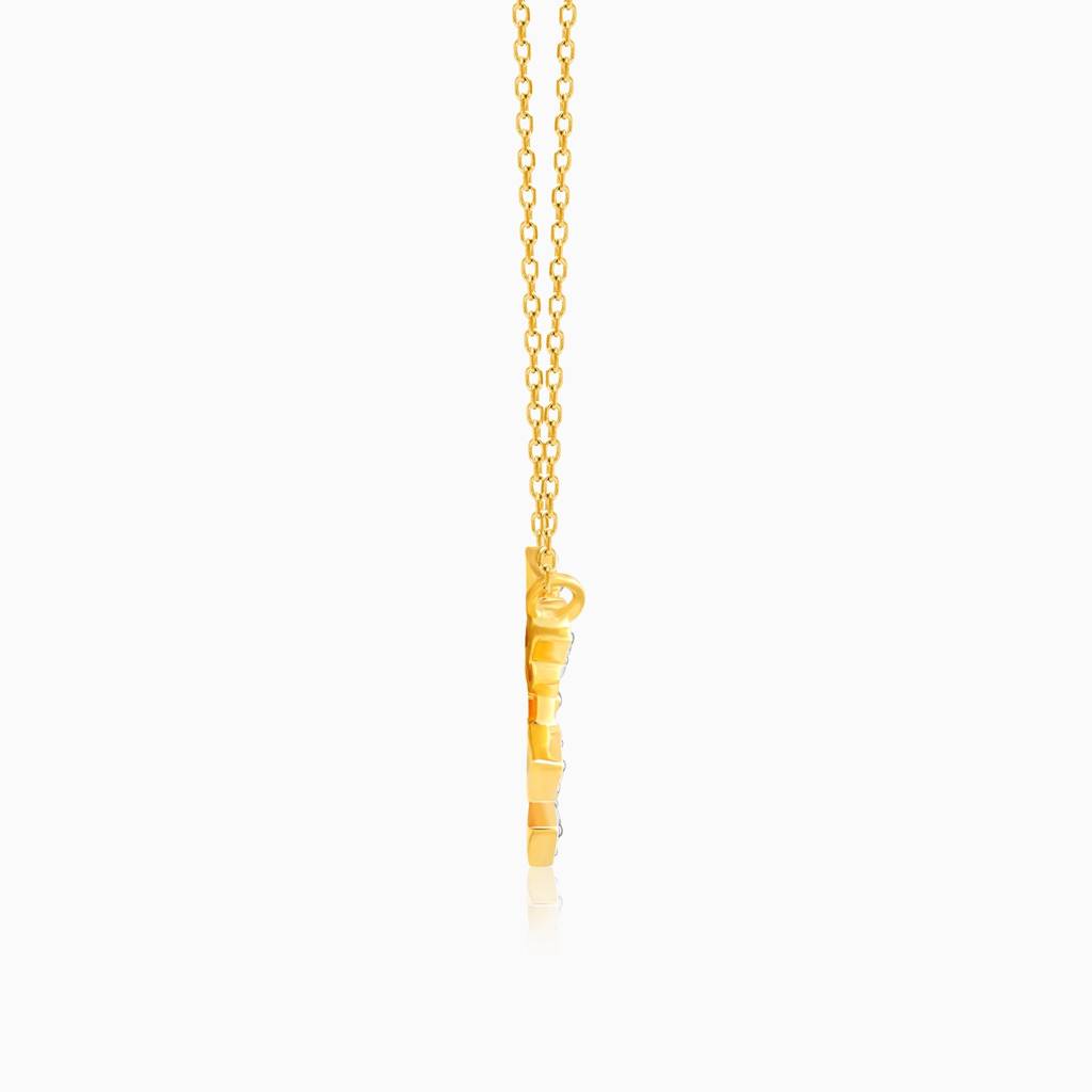 14K Gold Exquisite Embers Diamond Necklace : GDLNE017