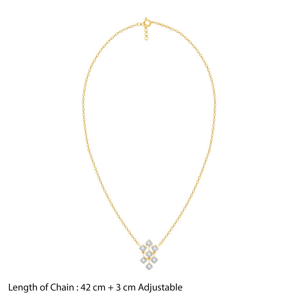 14K Gold Exquisite Embers Diamond Necklace : GDLNE017