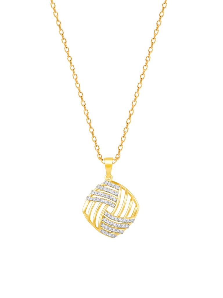 Giva 14K Yellow Gold Delicate Adoration Diamond Pendant Without Chain : GDLPD0120
