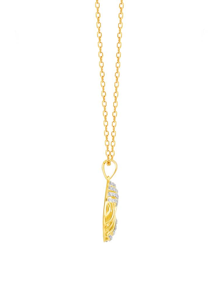 Giva 14K Yellow Gold Delicate Adoration Diamond Pendant Without Chain : GDLPD0120
