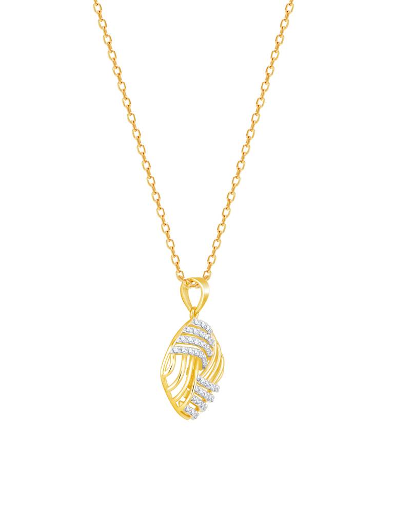 Giva 14K Yellow Gold Delicate Adoration Diamond Pendant Without Chain : GDLPD0120