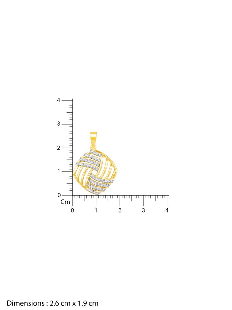 Giva 14K Yellow Gold Delicate Adoration Diamond Pendant Without Chain : GDLPD0120