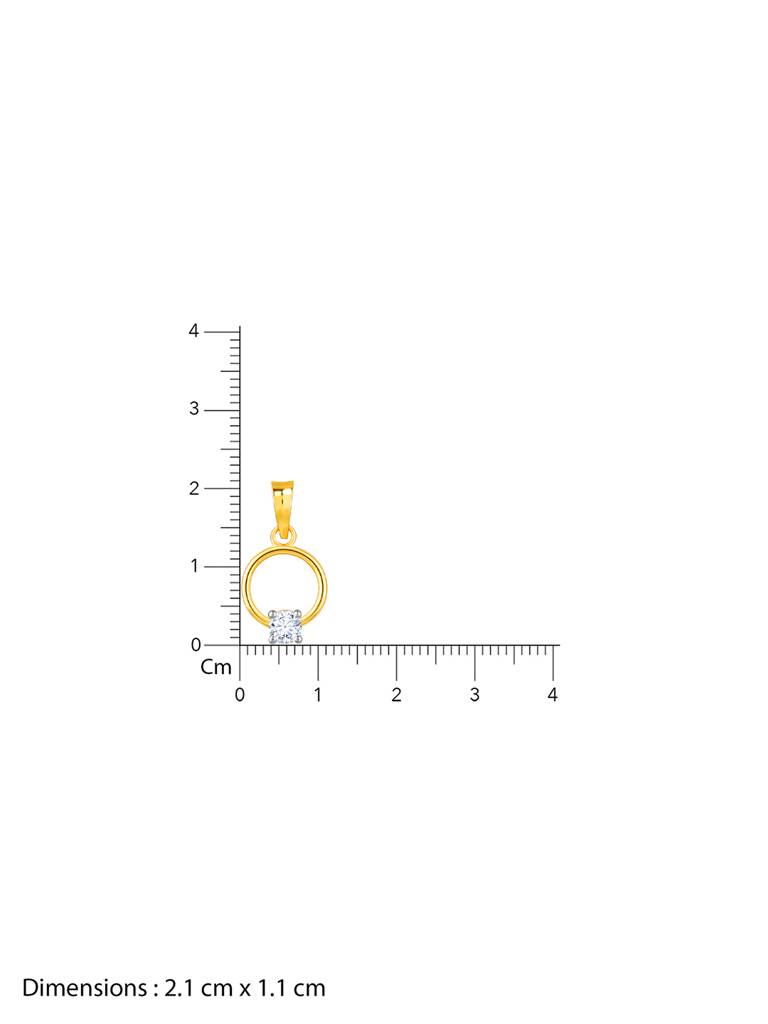 Giva 14K Yellow Gold Tender Moments Diamond Pendant Without Chain : GDLPD0122