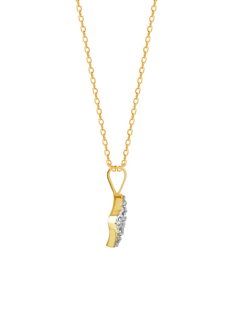 Giva 14K Yellow Gold Square Enigma Diamond Pendant Without Chain : GDLPD0124