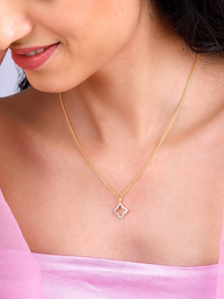 Giva 14K Yellow Gold Heavenly Gaze Diamond Pendant Without Chain : GDLPD0126