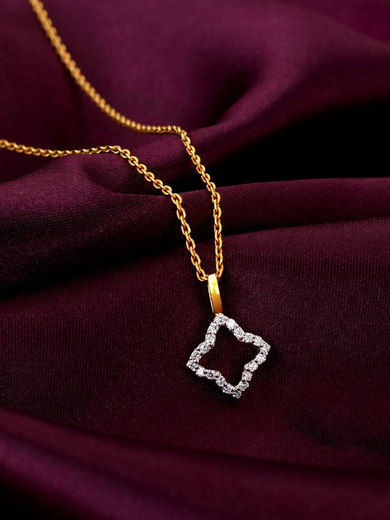 Giva 14K Yellow Gold Heavenly Gaze Diamond Pendant Without Chain : GDLPD0126