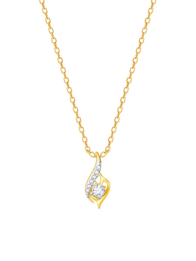 Giva 14K Yellow Gold Sophisticated Symphony Diamond Pendant Without Chain : GDLPD0128