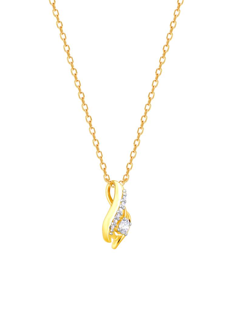 Giva 14K Yellow Gold Sophisticated Symphony Diamond Pendant Without Chain : GDLPD0128