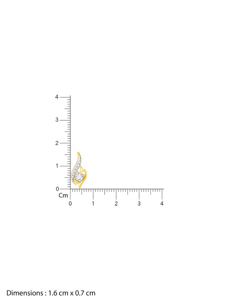 Giva 14K Yellow Gold Sophisticated Symphony Diamond Pendant Without Chain : GDLPD0128