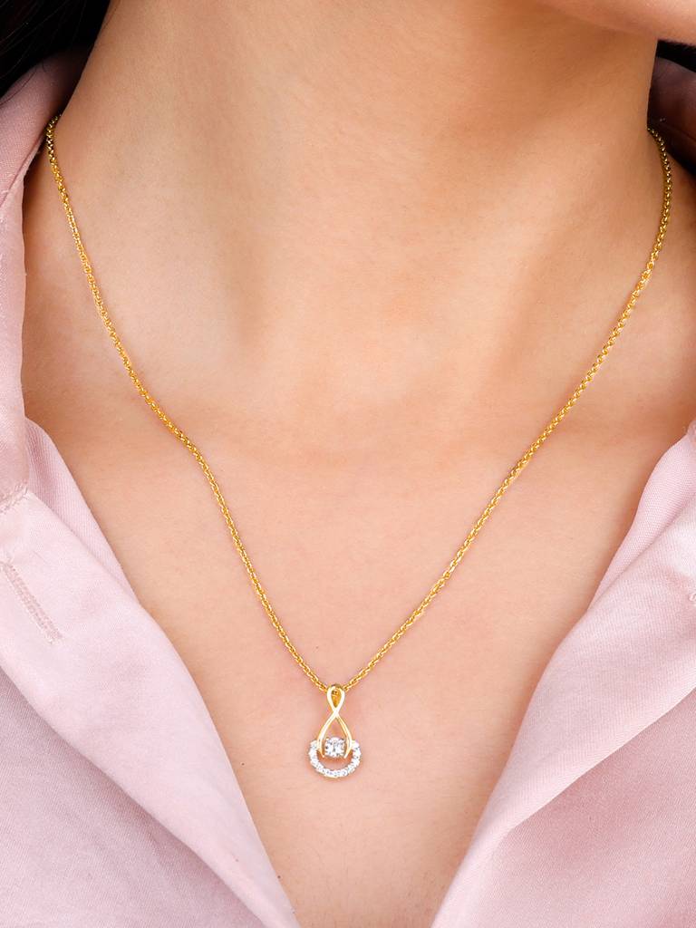 Giva 14K Yellow Gold Gracious Cheer Diamond Pendant  Without Chain : GDLPD0130