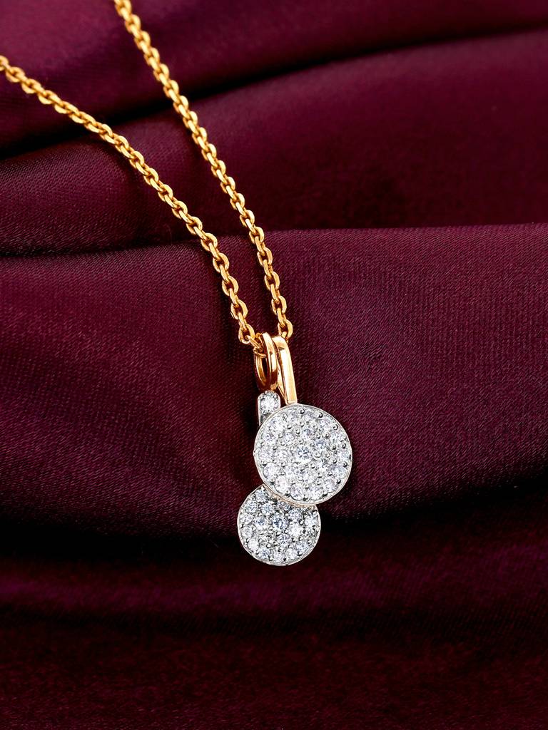 Giva 14K Yellow Gold Cheerful Cherry Diamond Pendant Without Chain : GDLPD0131