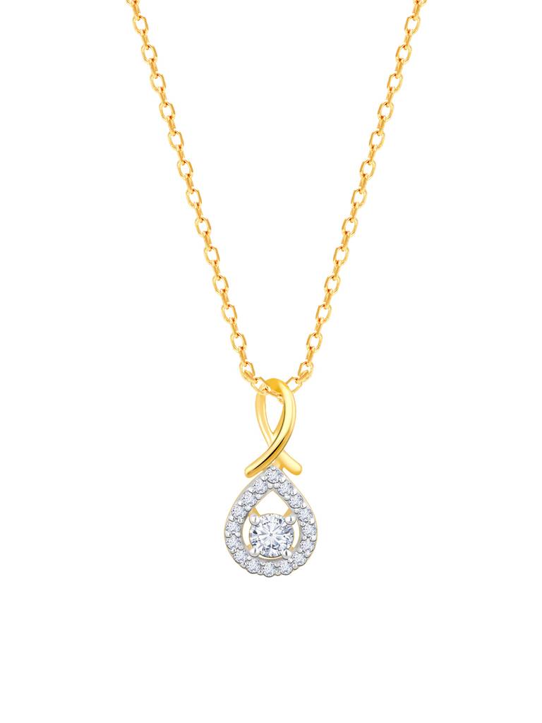 Giva 14K Yellow Gold Power Of Infinity Diamond Pendant Without Chain Gifts For Women & Girls : GDLPD0145