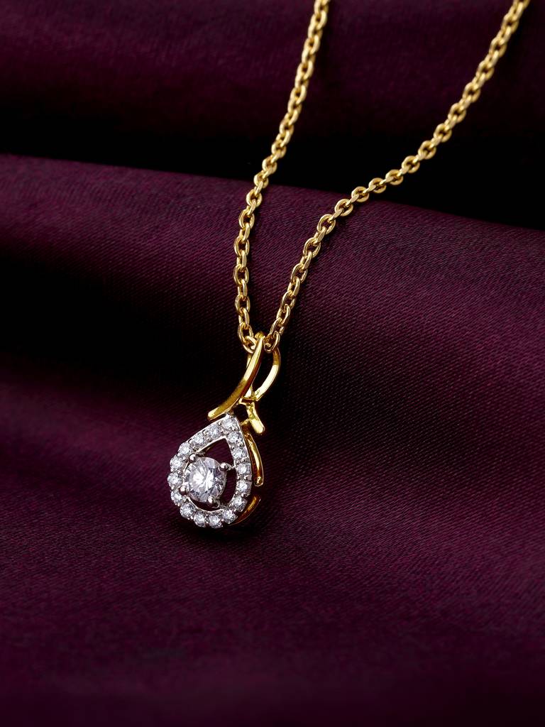 Giva 14K Yellow Gold Power Of Infinity Diamond Pendant Without Chain Gifts For Women & Girls : GDLPD0145