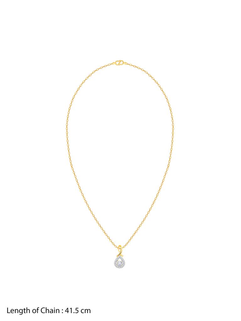 Giva 14K Yellow Gold Power Of Infinity Diamond Pendant Without Chain Gifts For Women & Girls : GDLPD0145