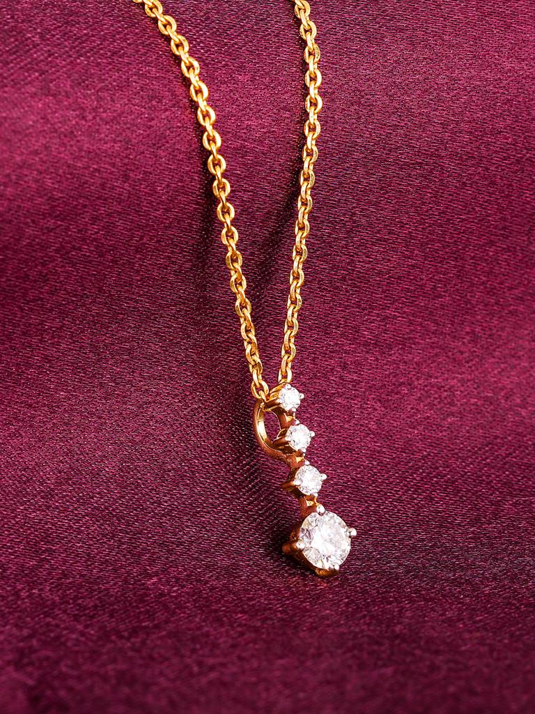 Giva 14K Yellow Gold A World Of Glamour Diamond Pendant Without Chain Gifts For Women & Girls : GDLPD018