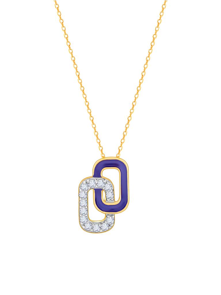 18K Yellow Gold Connected Diamond Pendant : GDLPD0192