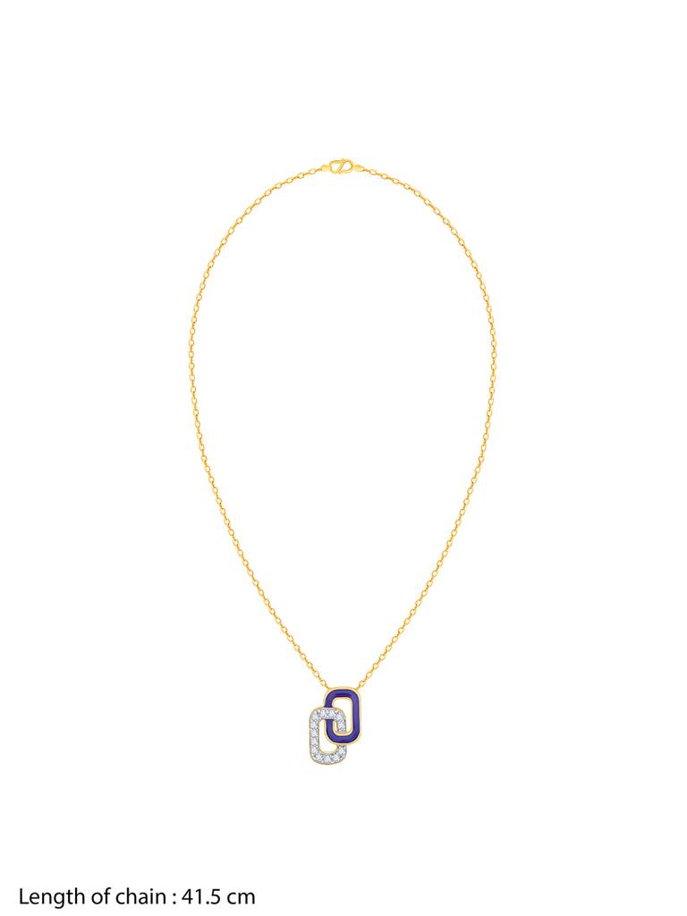 18K Yellow Gold Connected Diamond Pendant : GDLPD0192