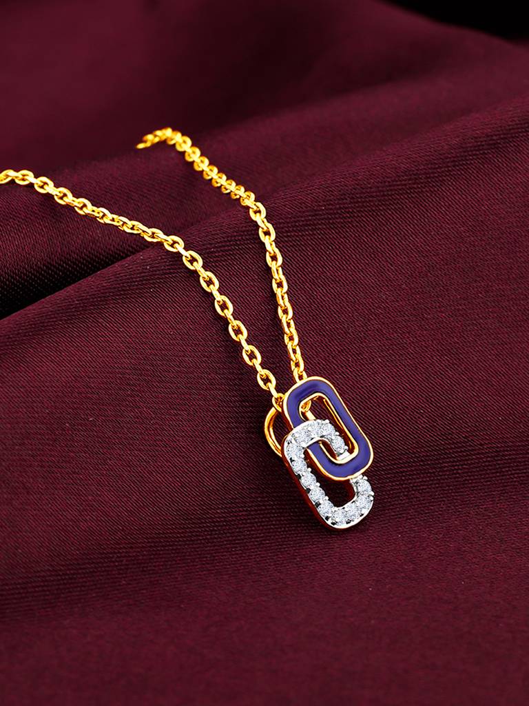 18K Yellow Gold Connected Diamond Pendant : GDLPD0192