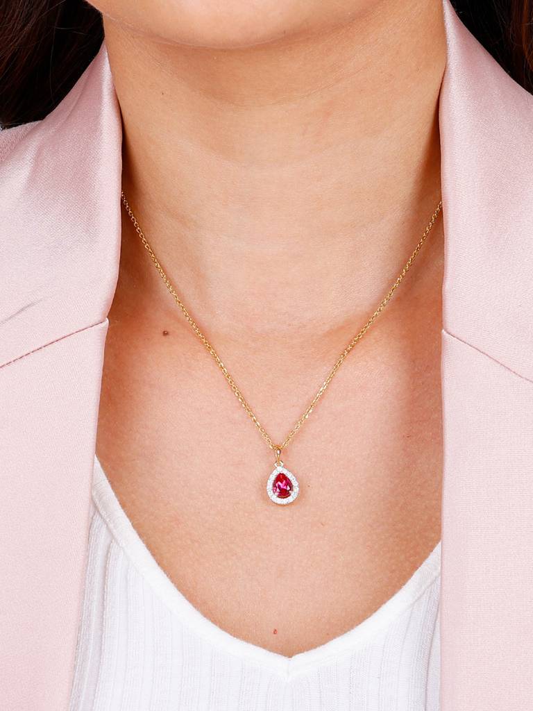Giva 14K Yellow Gold Flame Of The Forest Pendant Without Chain Gifts For Women & Girls : GDLPD019