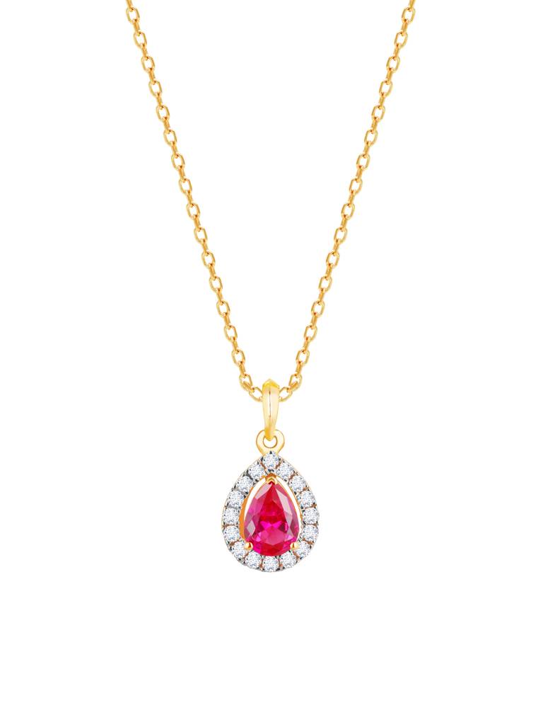 Giva 14K Yellow Gold Flame Of The Forest Pendant Without Chain Gifts For Women & Girls : GDLPD019