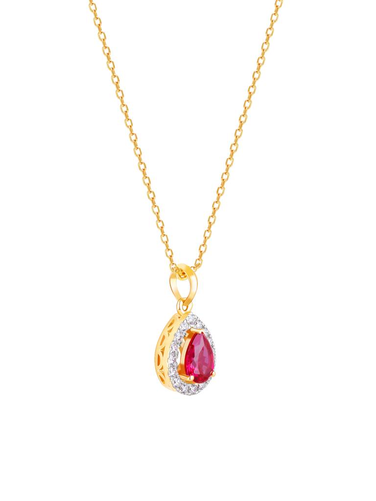 Giva 14K Yellow Gold Flame Of The Forest Pendant Without Chain Gifts For Women & Girls : GDLPD019