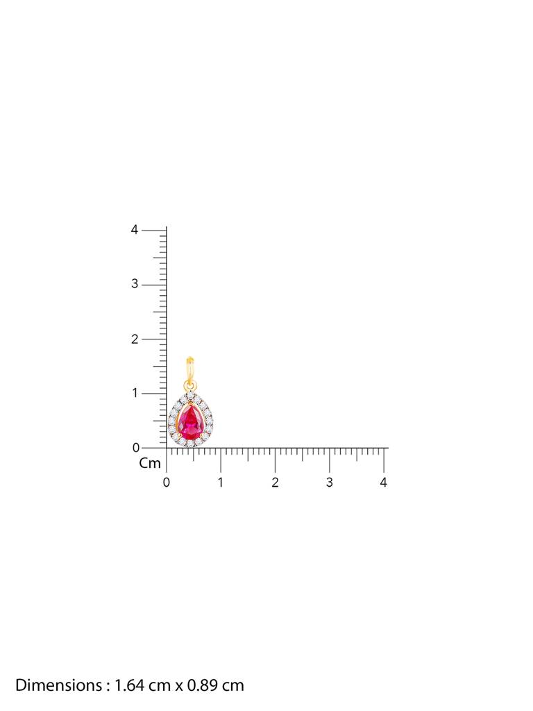 Giva 14K Yellow Gold Flame Of The Forest Pendant Without Chain Gifts For Women & Girls : GDLPD019