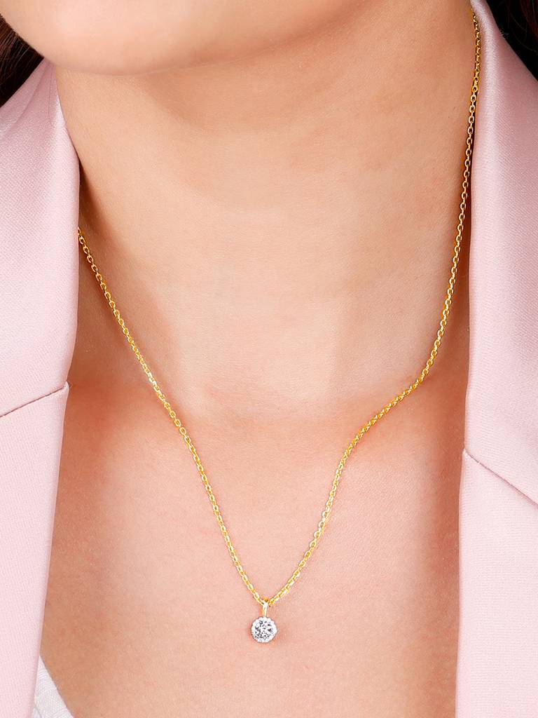 Giva 14K Yellow Gold My Gracious Lady Diamond Pendant Without Chain Gifts For Women & Girls : GDLPD020
