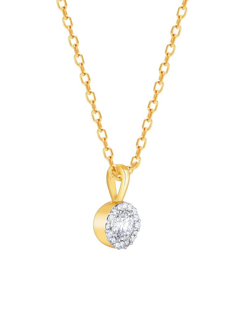 Giva 14K Yellow Gold My Gracious Lady Diamond Pendant Without Chain Gifts For Women & Girls : GDLPD020
