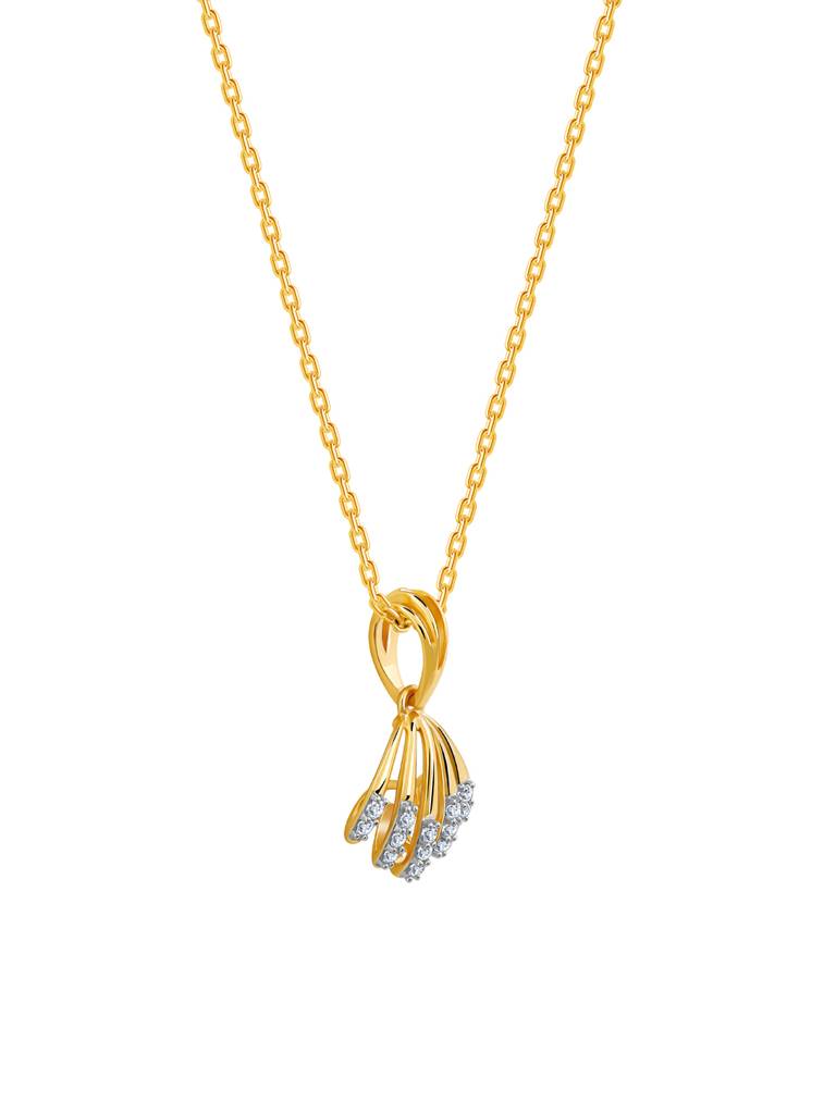14K Yellow Gold Halcyon Diamond Pendant : GDLPD0224