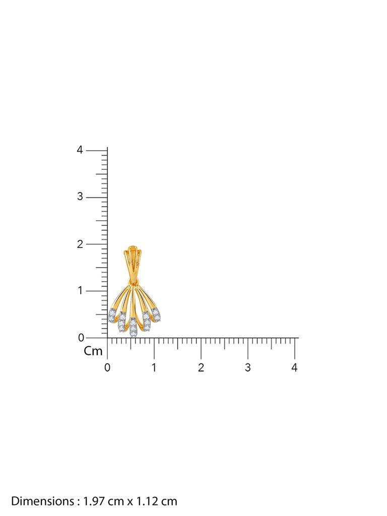 14K Yellow Gold Halcyon Diamond Pendant : GDLPD0224