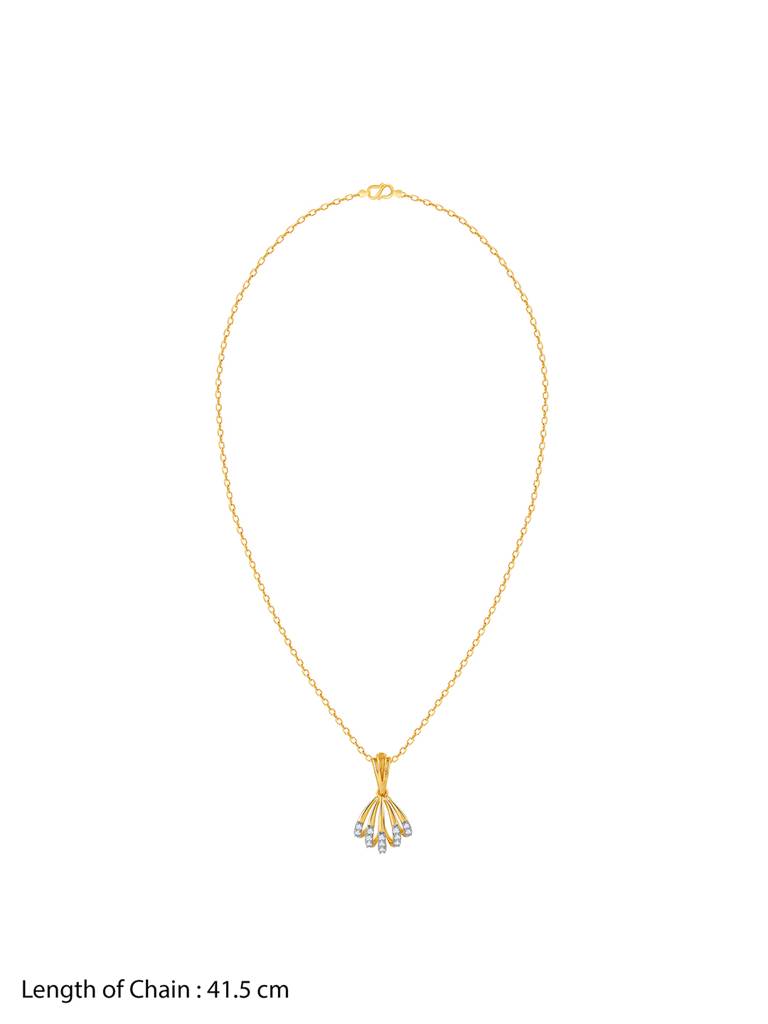 14K Yellow Gold Halcyon Diamond Pendant : GDLPD0224